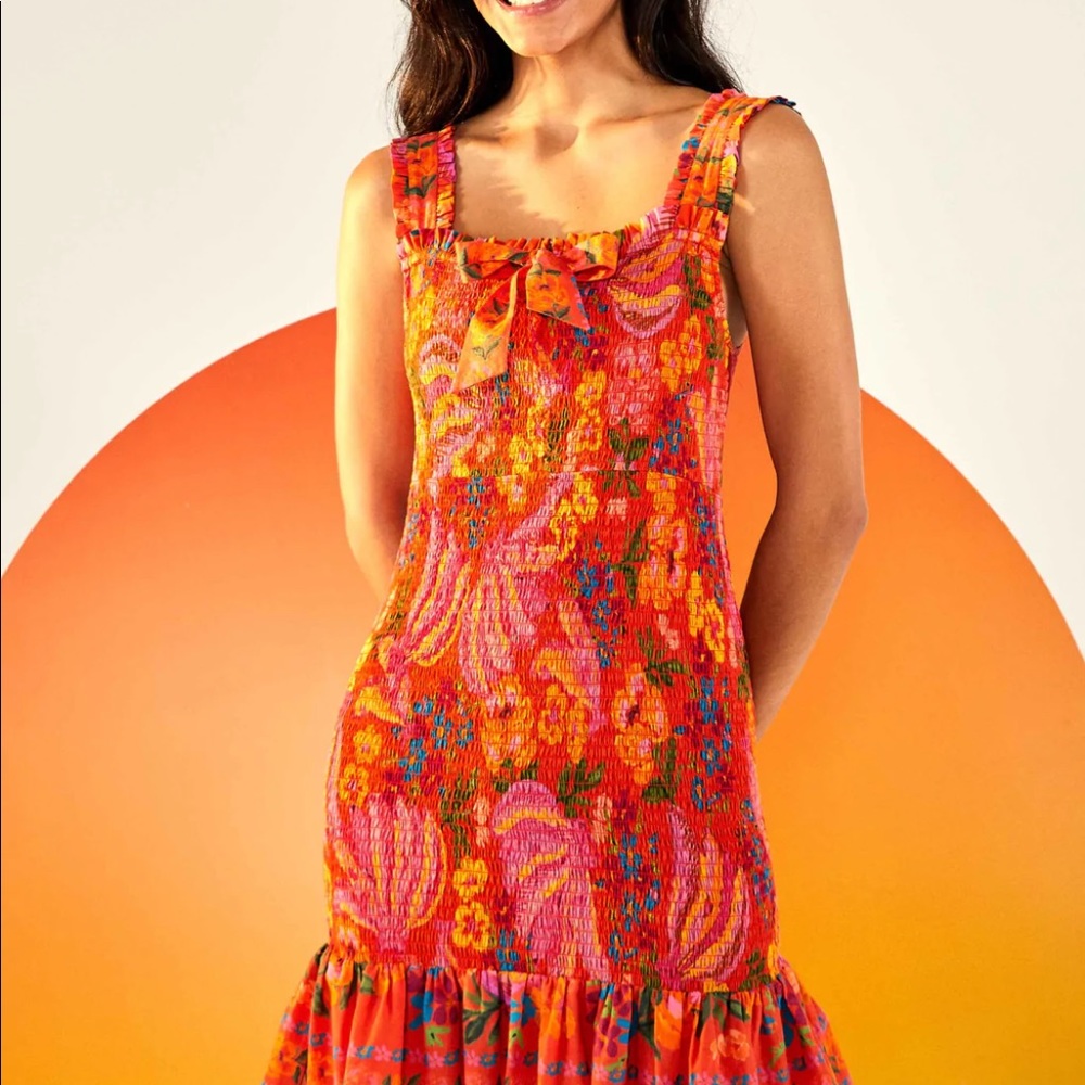 Farm Rio Red Spring Bananas Mini Dress - Picture 6 of 8